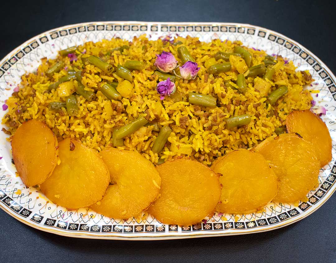 طرز تهیه لوبیا پلو