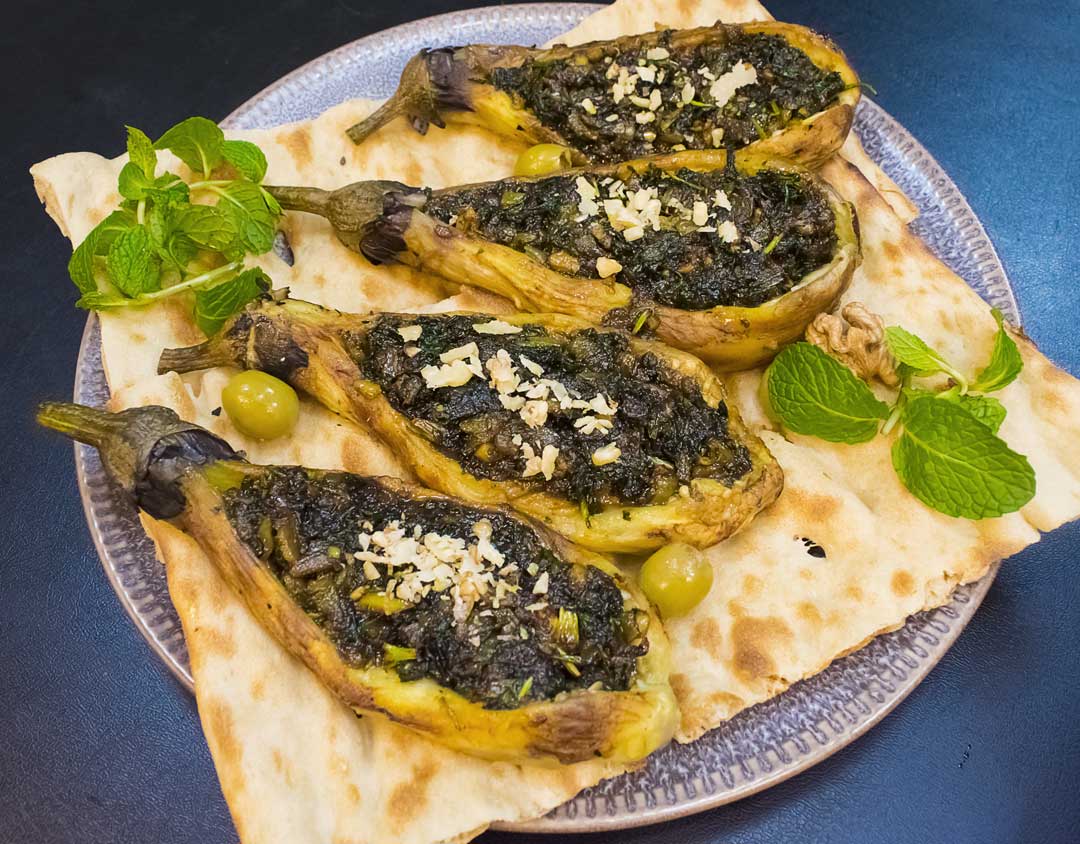 آموزش بادمجان شکم پر